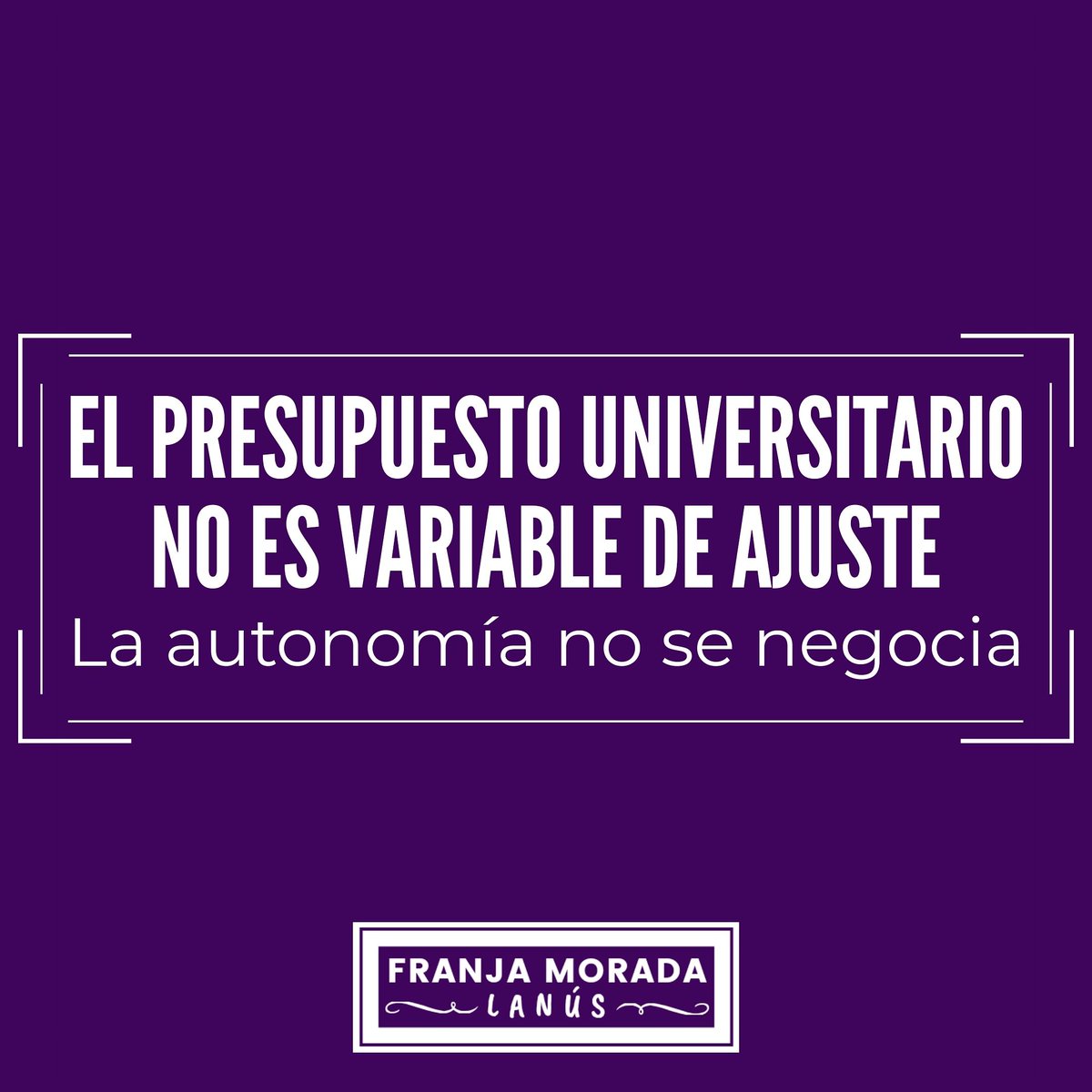 FranjaUnla's tweet photo. EL PRESUPUESTO UNIVERSITARIO NO ES VARIABLE DE AJUSTE⁣
⁣
El futuro de un país depende en gran parte de sus universidades. Recortar la educación superior es también recortar el futuro. 👇

https://t.co/apgapU93tM https://t.co/nmsvqTErhS
