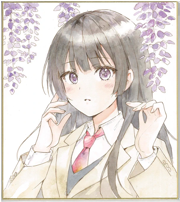 個展用に描いた色紙イラストです～
アナログで描くの本当に苦手すぎるのですが、直筆ならではの味もあるかと思うのでぜひ現地でご覧いただければ…!
抽選での販売も行いますのでよろしくお願いいたします
↓詳細
https://t.co/BzPm8Jsot3 