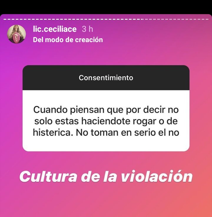 EliNavilli's tweet photo. Son terribles todos los comentarios que están en estás historias.
No es suficiente la cantidad de hombres que siguen a Cecilia, asique hay que visibilizar por otro lado. 
Hay que EDUCAR! https://t.co/3PyHFT0rB5