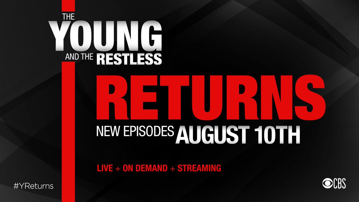 JessWaltonYR's tweet image. #YReturns! All new episodes starting next Monday, August 10th.  Love my #YR Family. ❤️