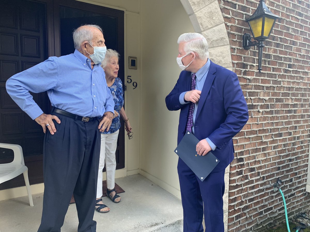 ErieCountyClerk's tweet photo. The next #PurpleHeart Recipient we visited was Anthony J. DeMarie. He is a 92-year-old #Army #Veteran who served in both WWII and the Korean War. He was honored with a Purple Heart from wounds recieved in Korea.#PurpleHeartWeek https://t.co/vbIsFuoz7H