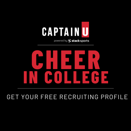 Do you want to cheer in college? Get discovered by your dream school in 3 steps!
𝗦𝘁𝗲𝗽 𝟭: Show off your skills with a FREE <a href="/CaptainU/">captain Uno</a> profile!
𝗦𝘁𝗲𝗽 𝟮: Connect with college programs.
𝗦𝘁𝗲𝗽 𝟯: Get recruited!
Learn more → captainu.com/varsityspirit