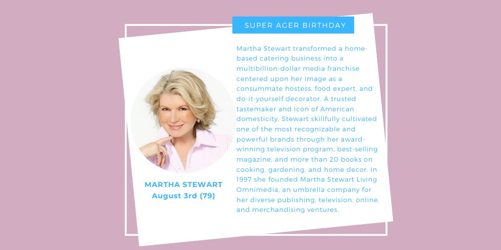 Happy Birthday Martha Stewart 