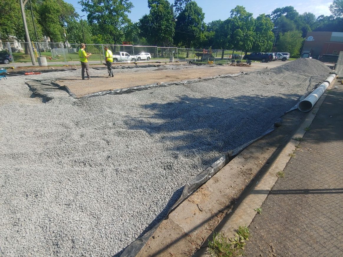 RWMWD's tweet photo. Construction has begun on a permeable pavers parking lot and native planting area at the Eastside Boys and Girls Club. This project will improve drainage, provide pollinator habitat, and serve as an on-site educational opportunity on environmental stewardship. #RWMWD #raingarden https://t.co/h685Ipjq9B