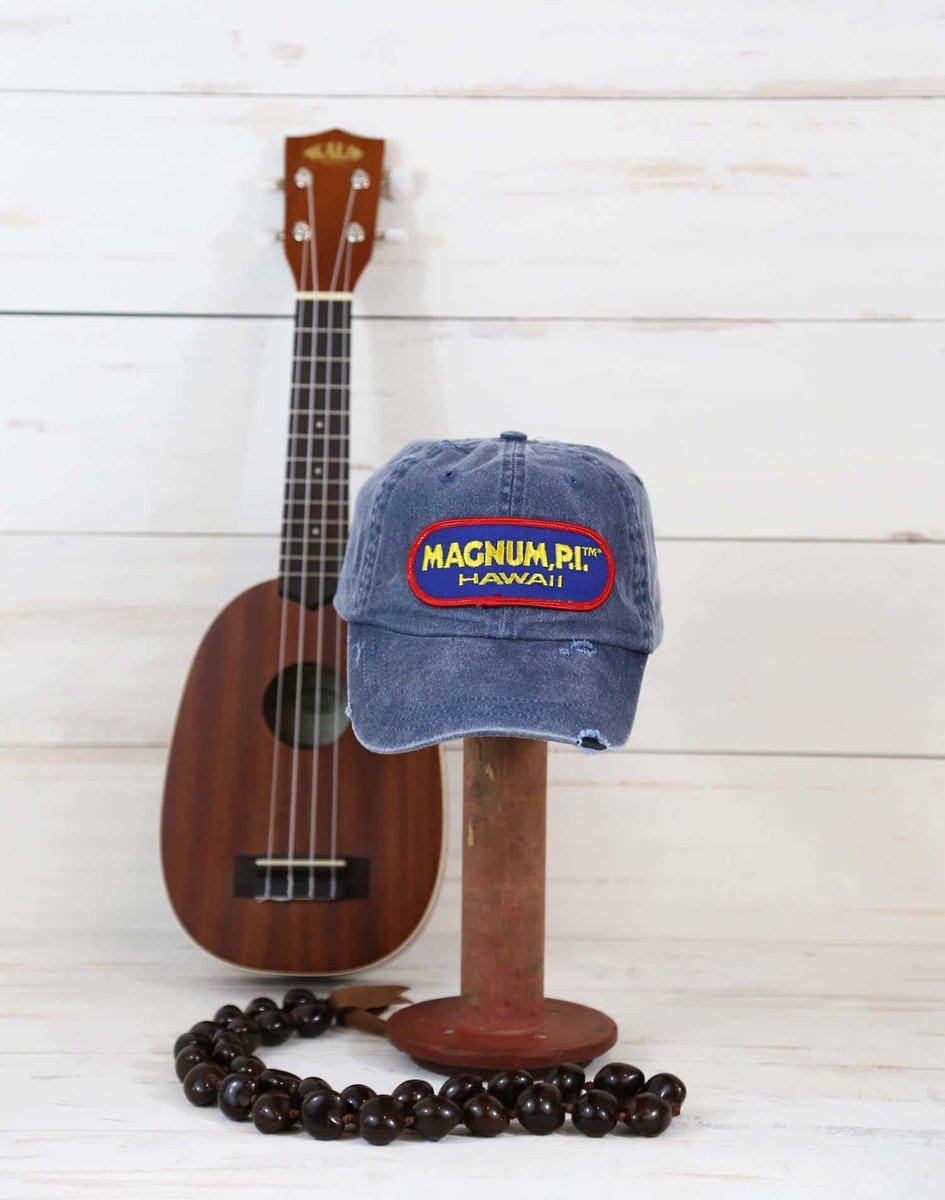 <a href="/wyattsgarage/">wyattsgarage</a> #wyattsgarage #magnumpi WG Distressed Hat with Vintage Magnum P.I. Patch buff.ly/31gG6X3