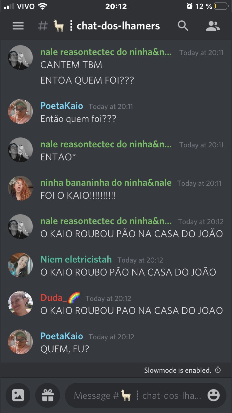 Prints do discord sem nenhum contexto