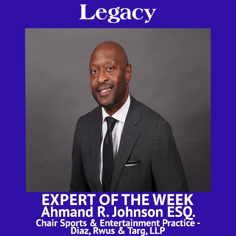Success Profiles: Expert Of The Week is Ahmand Johnson ESQ. Chair Sports And Entertainment Practice - Diaz, Rwus &amp; Targ, LLP. He’s a National Football League Player Association (NFPLA) Certified Contract Advisor.

Read More in our newsletter: conta.cc/3gplNx9