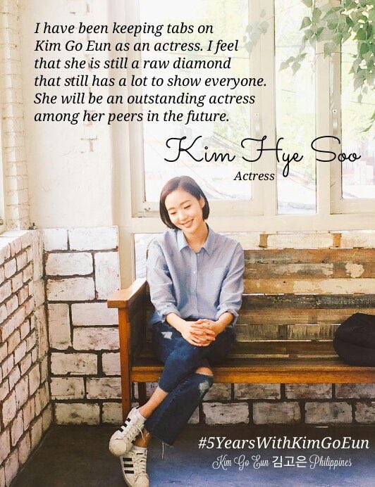 Kim Hye Soo talks about Kim Go Eunkimgoeunphofc for photo