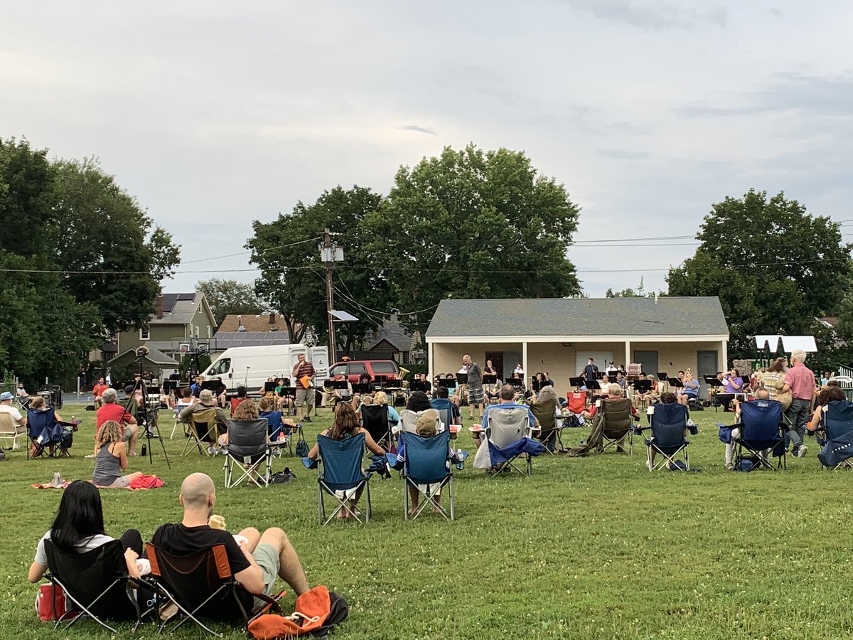 Enjoying live music by the Bloomfield Youth Band! #MusicisEssential @07003bhsband @NJcomposer