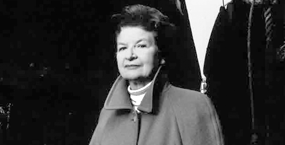 black and white photo of P.D. James