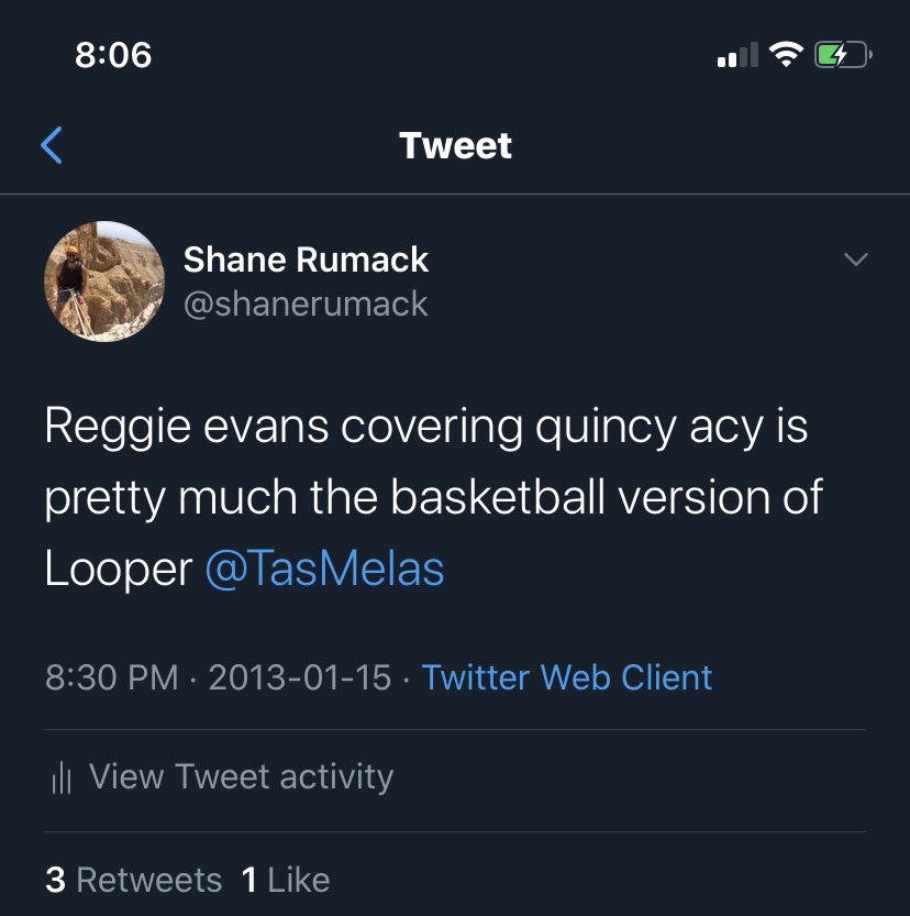 shanerumack's tweet photo. @PaoloUggetti Before there was SGA and CP3 the original looper duo was Reggie Evans and Quincy Acy #WeTheNorth *former North https://t.co/h0Sk5YxXvo