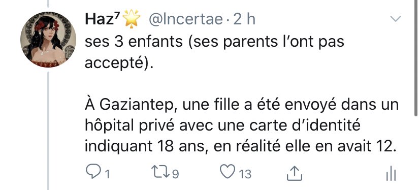 J’ai remarqué que j’avais oubliée de préciser qu’elle avait été à l’hôpital pour accoucher...