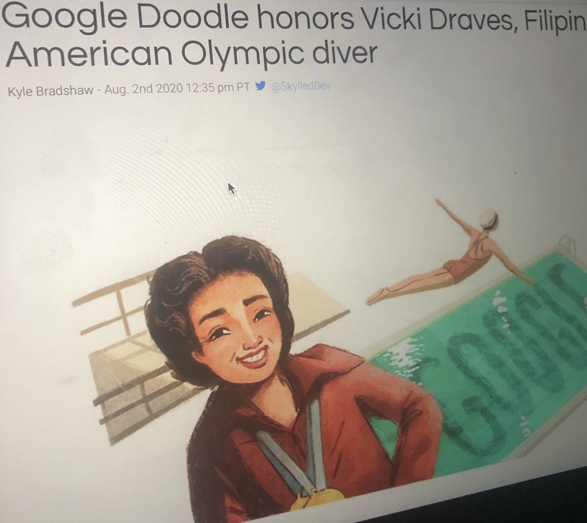 First Asian American woman to win an Olympic gold medal recognized by Google!! Love to see diving get recognized too🙌🏼 <a href="/CSUSwimDive/">Colorado State Swim & Dive</a> 💚 #gorams