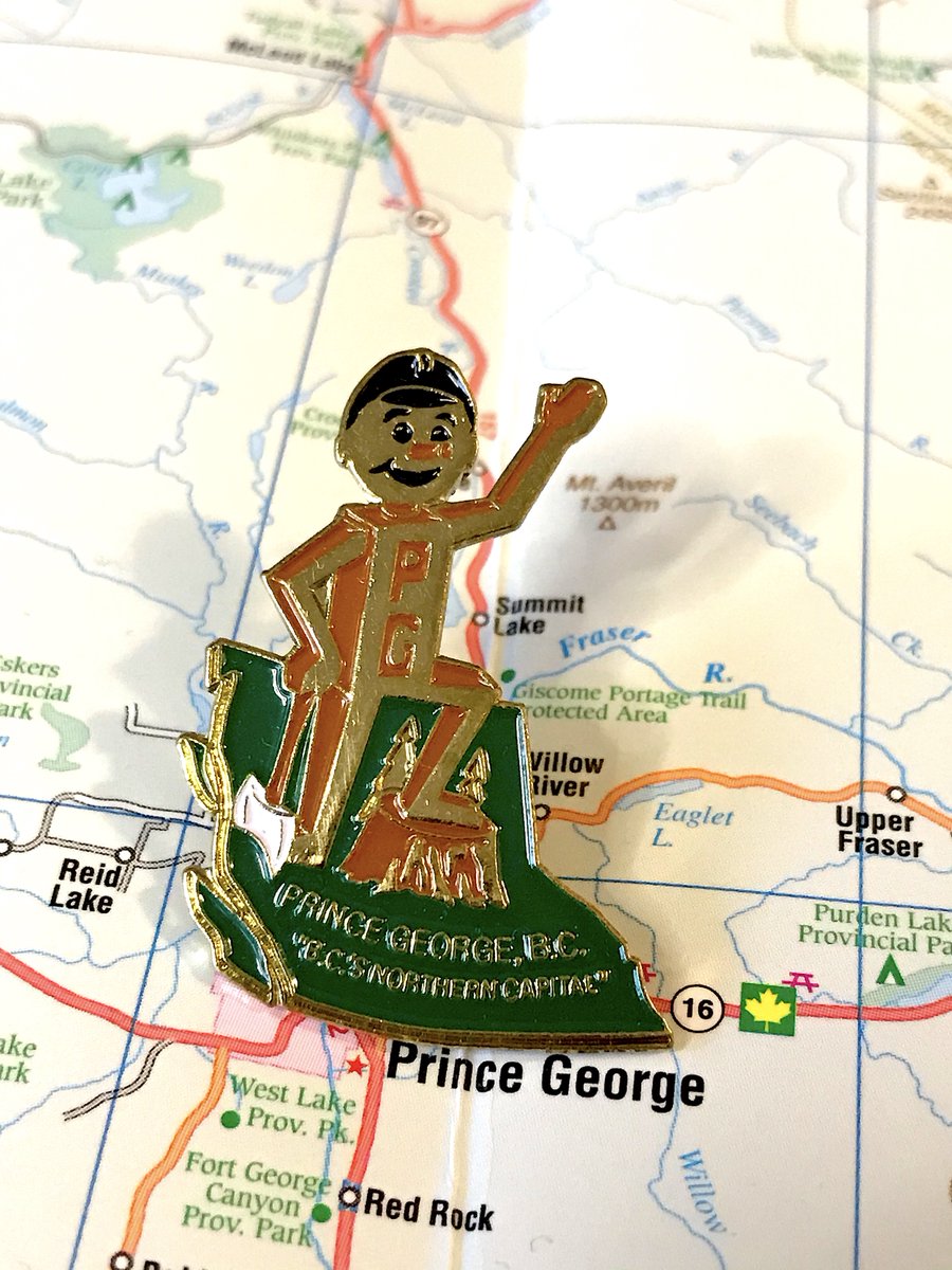 6. PRINCE GEORGE- It's Mr. PG, he rocks, we literally did a bracket last year that was 20% Mr. PG content, not rehashing for you- Love how different Mr. PG pins have different descriptions for Prince George- Love the pin that is literally "this is where we are in B.C."