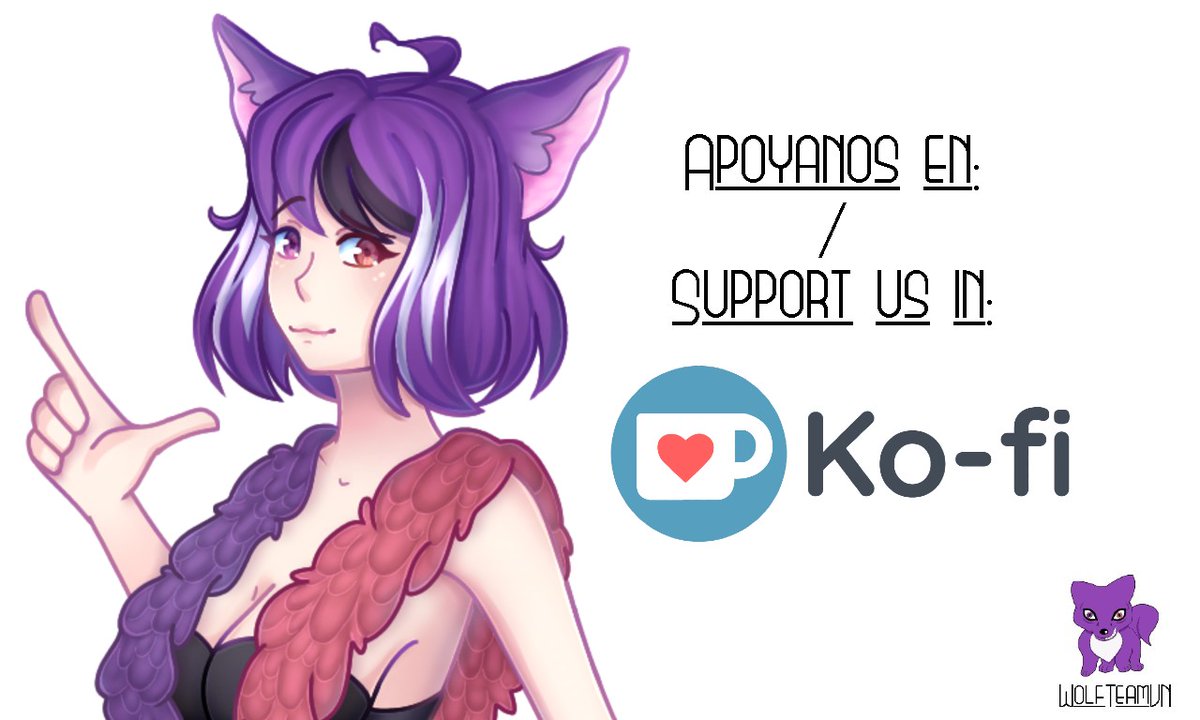 WolfTeamVN's tweet photo. Hemos creado un Ko-fi para recibir donaciones, y así invertirlas en los proyectos
/
We have created a Ko-fi to receive donations, so that they can be invested in the projects

🍇https://t.co/Lzfn8j4pT1

🎨@CeleChiqui

#vndev #visualnovel #adultgame #nsfw #indiegame #indiegamedev https://t.co/W9gpQIHer6