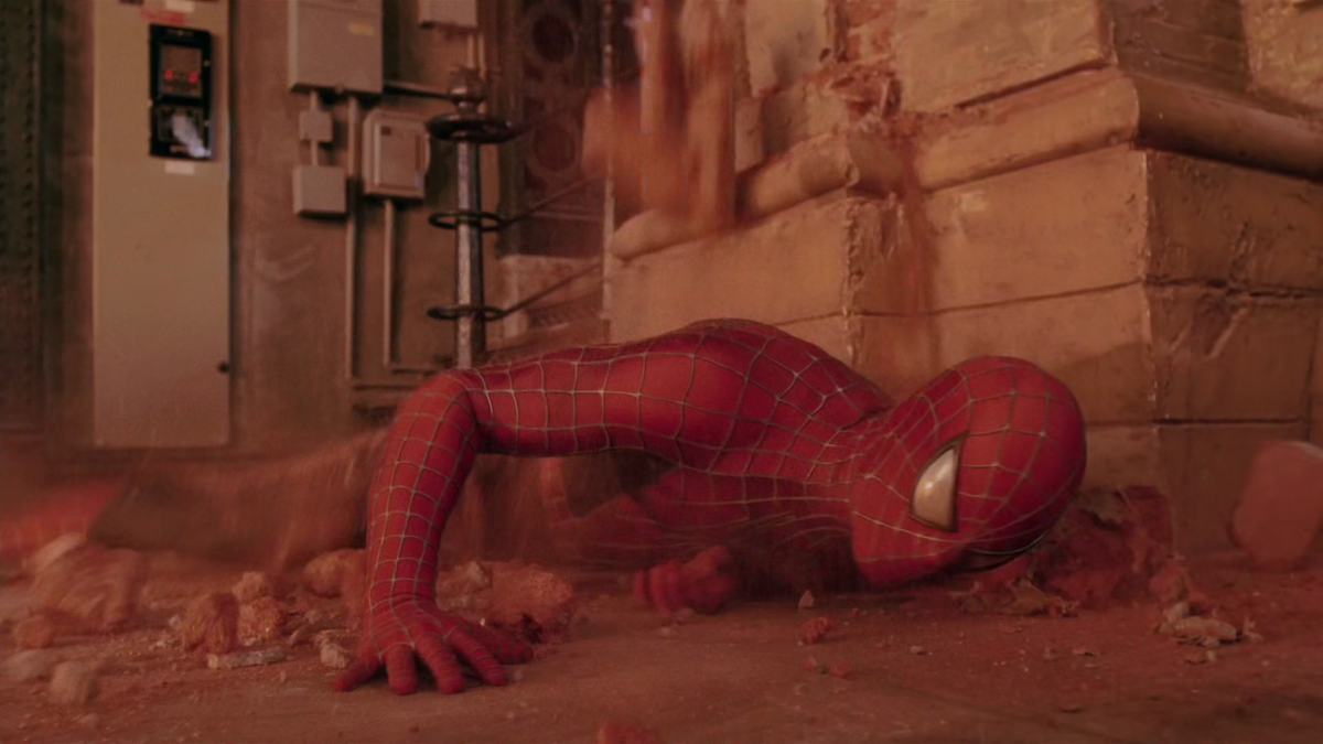 "I'm just gonna take a Spidey-Nap... oh, nevermind."