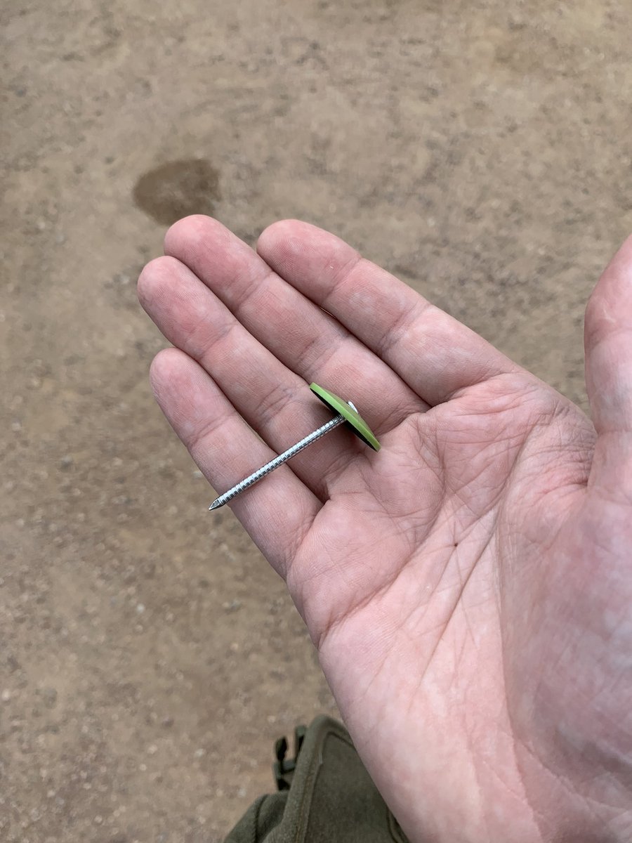 Heard reports that a number of protesters found nails behind their tores when they got back to the trailhead. Someone provided me this one.