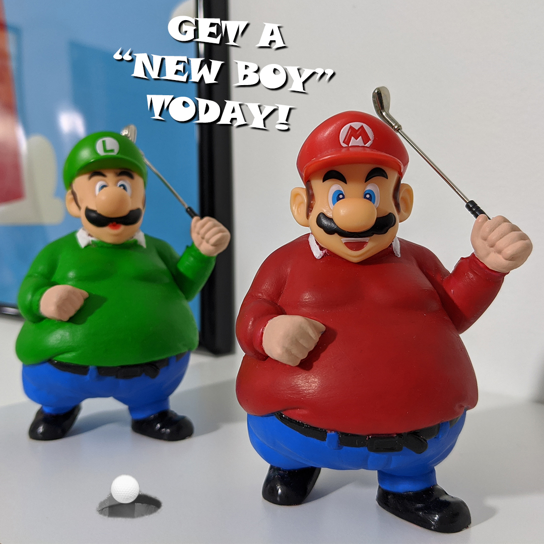 FORE a long time we have been crafting these boys. We hope you enjoy them—Today!
.
#obesemario #obeseluigi #holeinone #toycreation instagram.com/p/CDcpGD8nDBd/