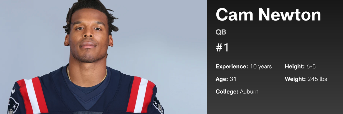 zm_cox's tweet photo. Here's your first official look at Cam Newton in a Patriots jersey https://t.co/wiWd85KneA