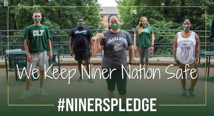 realCooperDavis's tweet photo. Dear Niner Nation:

Take the pledge. Wear a mask. Keep your fellow Niners safe! #NinersPledge https://t.co/btwtmSbtdB