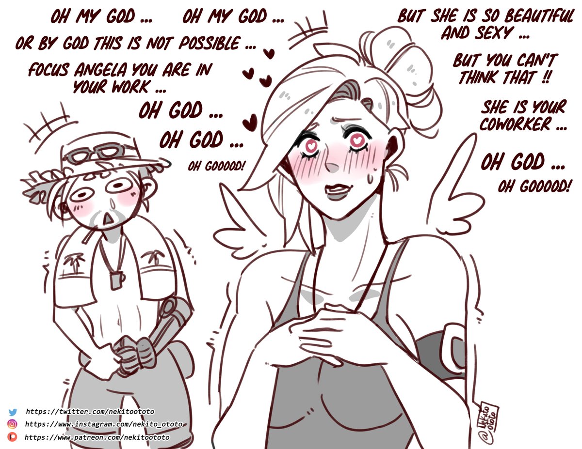 The summer games arrived ... and a new lifeguard too!🏖️☀️
#OverwatchSummerGames #Pharah #FareehaAmari #Mercy #AngelaZiegler #Pharmercy #McCree #OverwatchFanart