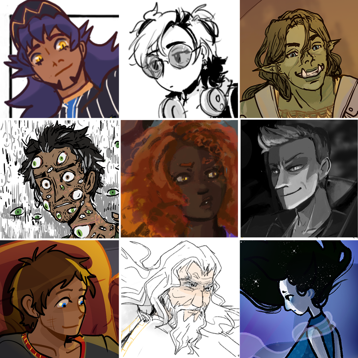 #faceyourart (with a bonus with my fun doodle faces) 