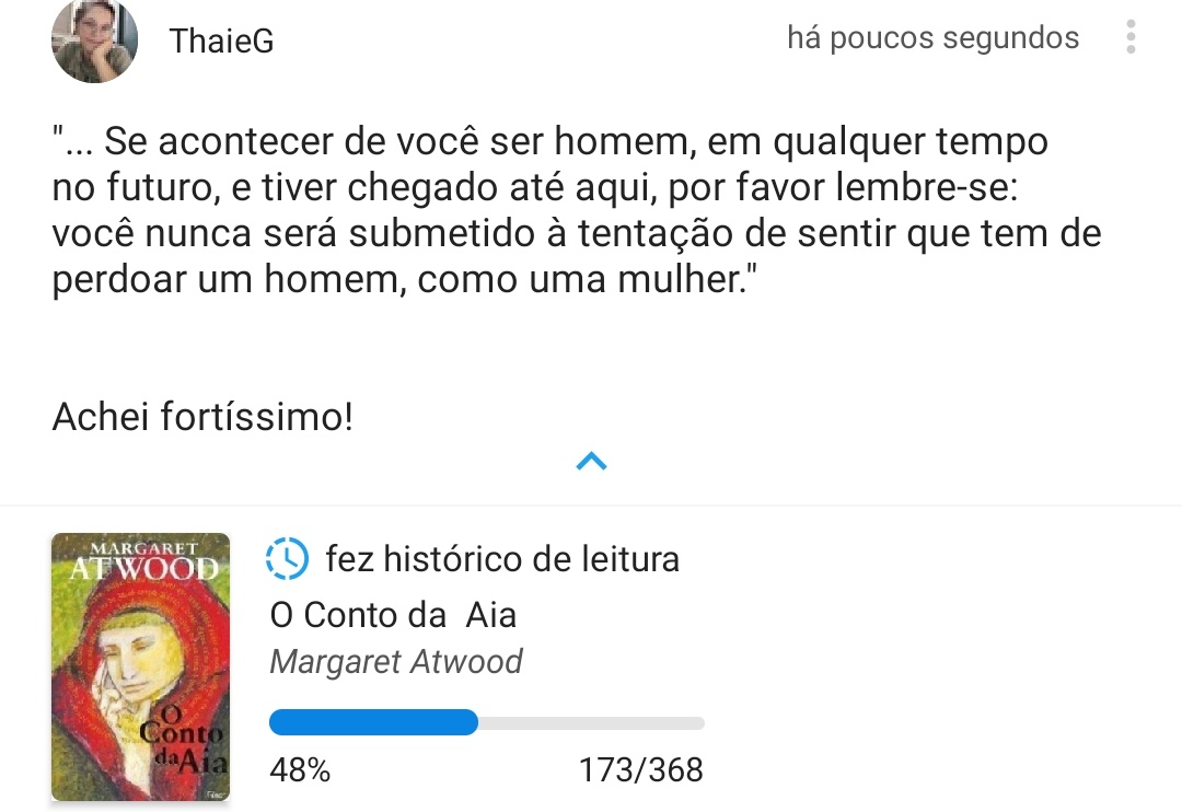TGaieviski's tweet photo. Fortíssimo!
#ocontodaaia #livro #ler #skoob https://t.co/XW8SEbkP9k