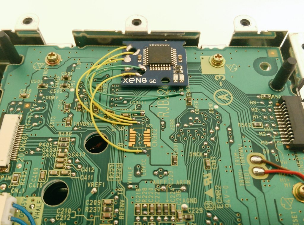 ConsoleMods's tweet photo. Freshly installed. Xeno modchip with boot disc & SD2SP2 SD reader. Still a great solution. #nintendo #gamecube #xeno #sd2sp2 #nintendogamecube #xenogc #regionfree #gamecubeswiss #swissgc #consolemods #consolemodding #gameboyinterface #modchip #regionfree #xen8 #gamecubedrivechip https://t.co/lFhbr5gsxM