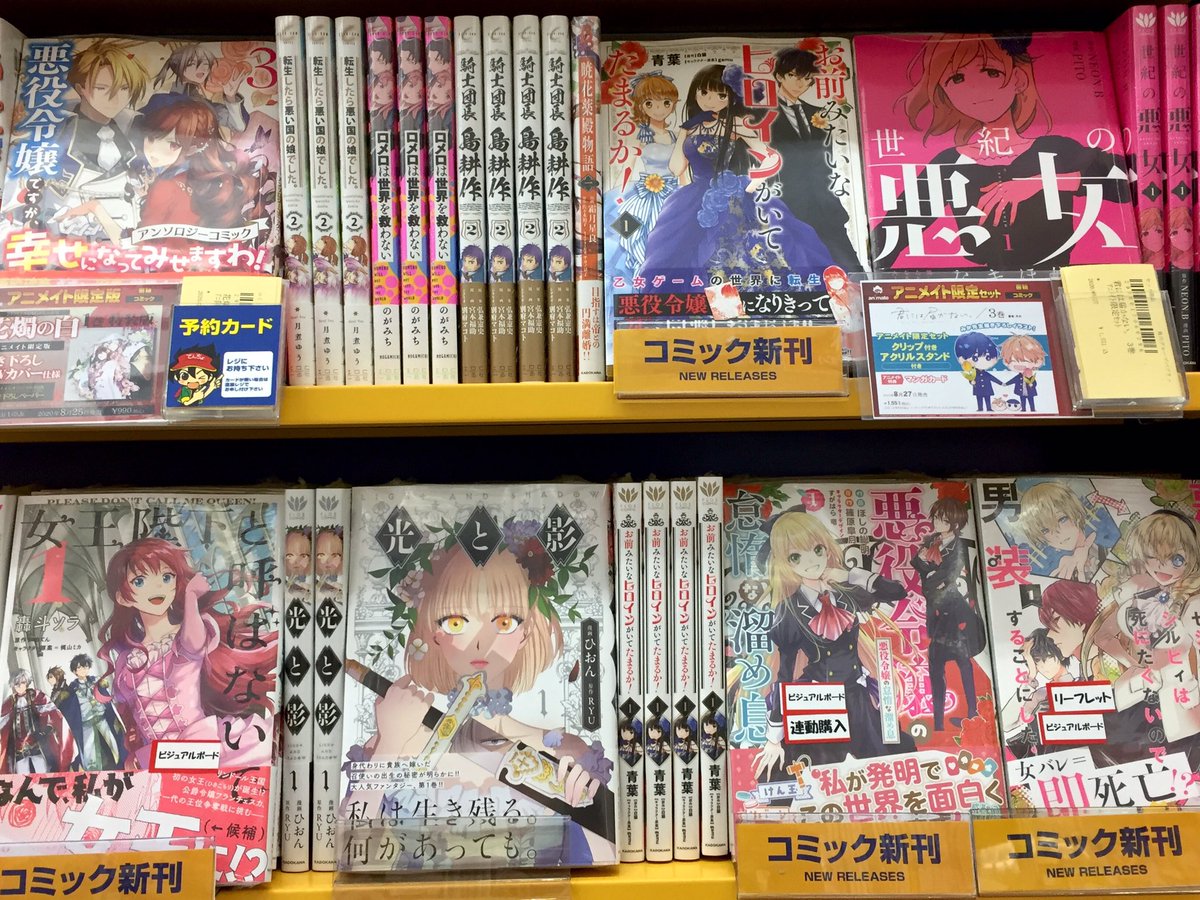 アニメイトイオンモール富士宮 書籍入荷情報 捨てられた皇妃 4巻 ノベル 捨てられた皇妃 1巻 転生魔女は滅びを告げる 3巻 特典 メッセージシート 女王陛下と呼ばないで 1巻 特典 ビジュアルボード 悪役令嬢の怠惰な溜め息 1巻