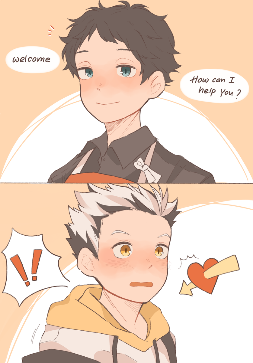 #bokuakaweek Day 5! Bakery au

that day he got a crush, and a bread? 