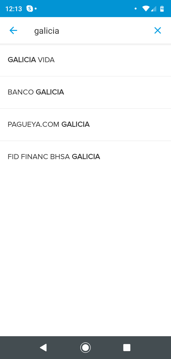 macuna91's tweet photo. @mercadopago Lo que necesito saber es qué opción tengo que elegir en Mercado Pago para abonar una tarjeta de Crédito Visa del Banco Galicia. Adjunto las opciones que me salen https://t.co/tYTPTu2rnX