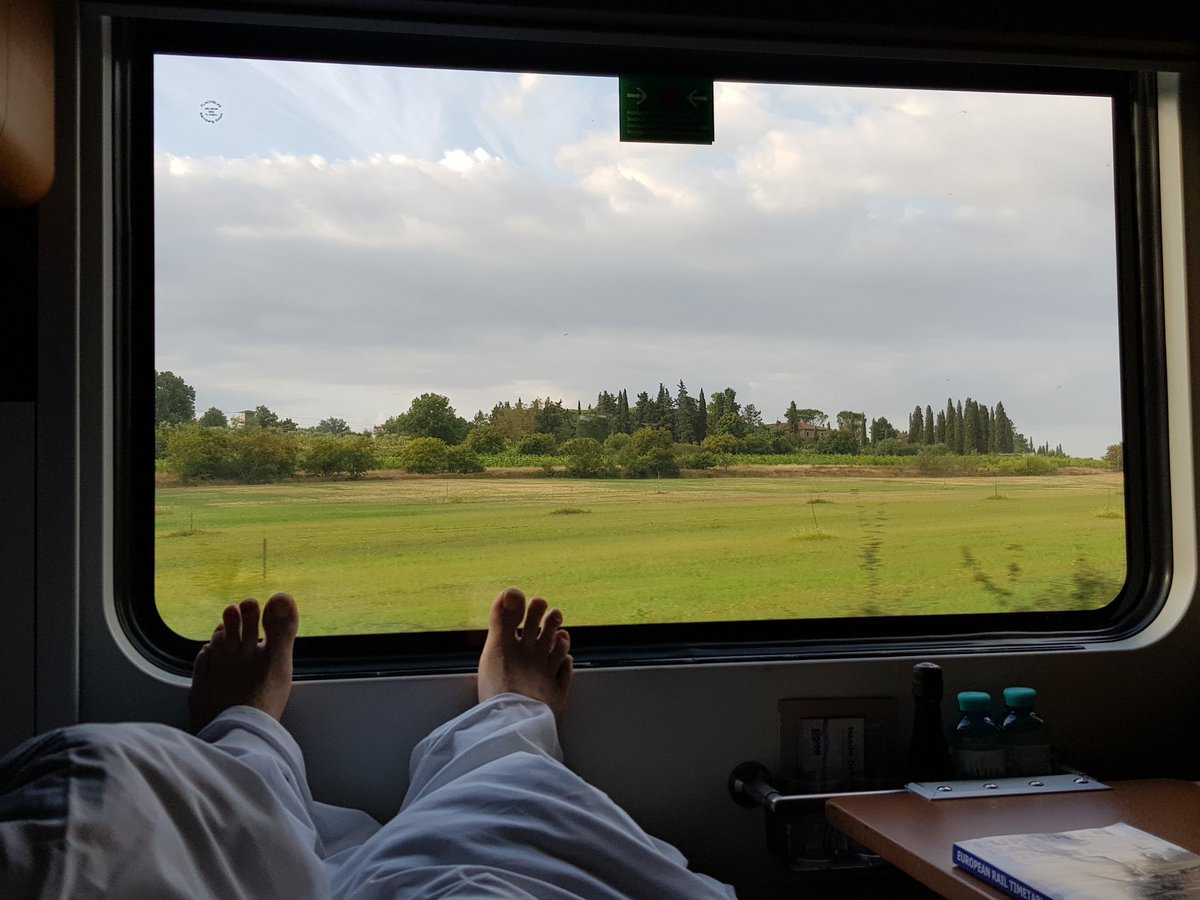 Buongiorno Italia! A smooth ride, comfy accomodation and no border checks made for a lovely journey. The famous  @unsereOEBB Nightjet breakfast was scaled down - understandably given current restrictions. In all, it was a pleasure - but I have not yet reached my destination!