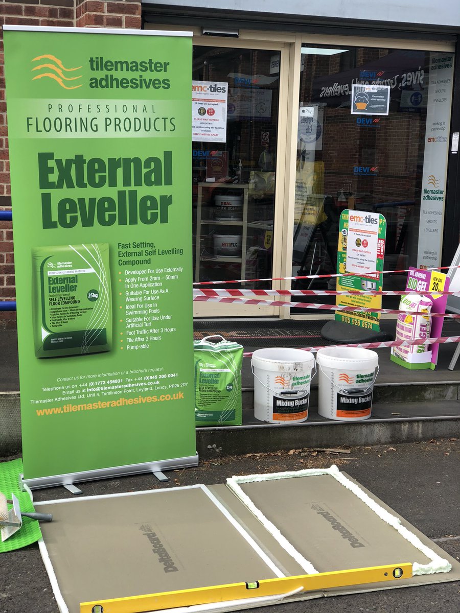 Chris_Kerakoll's tweet photo. This morning @tilemasteradhes & @KerakollUK are at @emctiles Nottingham showing #ExternalLeveller #FugabellaColor #BioGel and #GreenPro until 2pm. Come and say hello! #kerakoll #tilemasteradhesives #emc https://t.co/HXdg8dVKZs