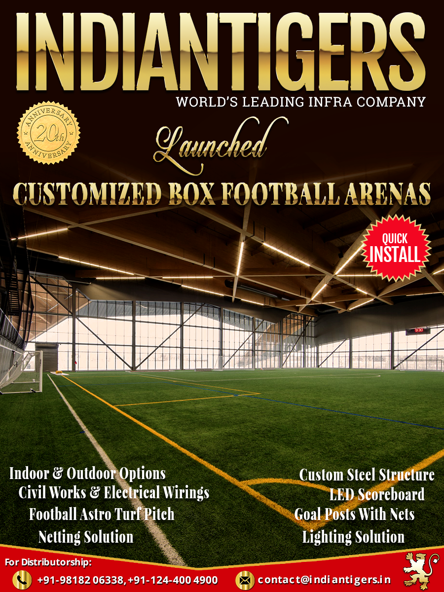 IndianTigers1's tweet photo. In order to promote Health, Fitness &amp; Sports, Indian Tigers is delighted to announce the launch of "Customized Box Cricket/ Football Arenas" for our future generations to stay fit &amp; lead healthy lives.
Can be installed at:
- Stadiums &amp; Sports Complexes
- Residential Condominiums https://t.co/TlPbOJmLGf