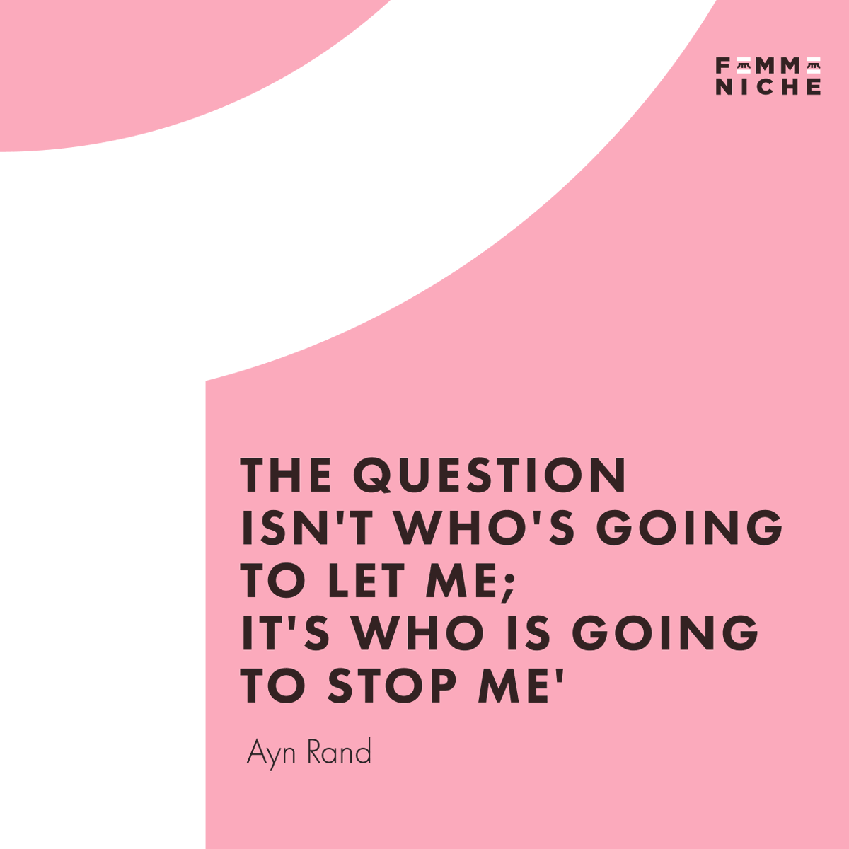 FemmeNiche's tweet image. Keep this in mind
You are independent, you don’t need people allowing you to do things. But you need to be attentive on who is supporting you and get rid of the ones holding you back.

#aynrandquotes #womenwithvoices #beyourself #independentwomen #strongindependentwoman