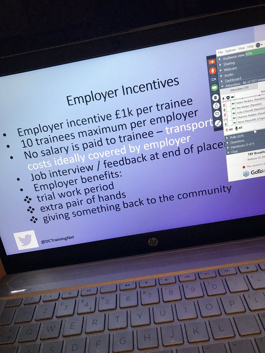 TorbayBusiness's tweet photo. @DCTrainingNet providing key information on new employer incentives 👏🏻 #investintraining #Kickstart #Apprenticeships #Teaineeships @FlipflopRobbie @Reynolds20Steve @EmTuckerSDC @sdcollege @Theatrepaignton https://t.co/GmqhPHa4ha