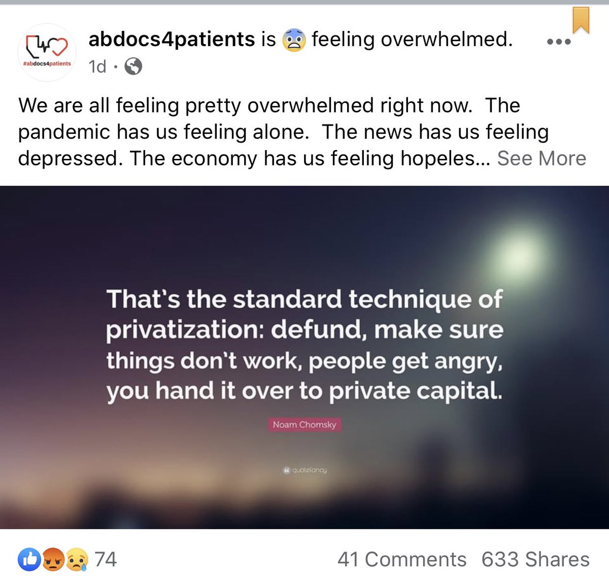 Healthcare Shandro calls me overpaid and expendable almost daily now. While I work to save lives and make people feel better, I am being discredited and attacked on social media and media by his supporters. This makes me sad for my colleagues that may not have as much support