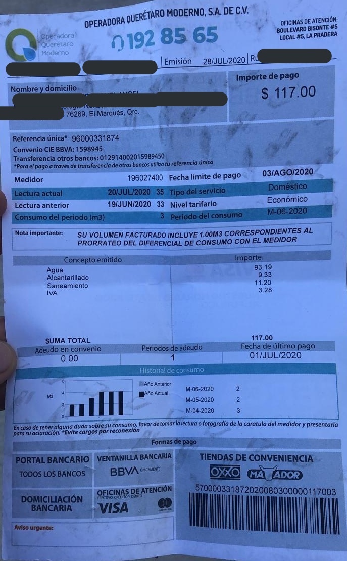 sanmnava's tweet photo. @CEAservcliente @cea_qro ¿Pueden ayudarme a saber si el cobro por m3 es correcto? por que al revisar con su tarifario pareciera que #OQM está aplicando tarifa doméstica media Gracias. https://t.co/b7vriaEWTd