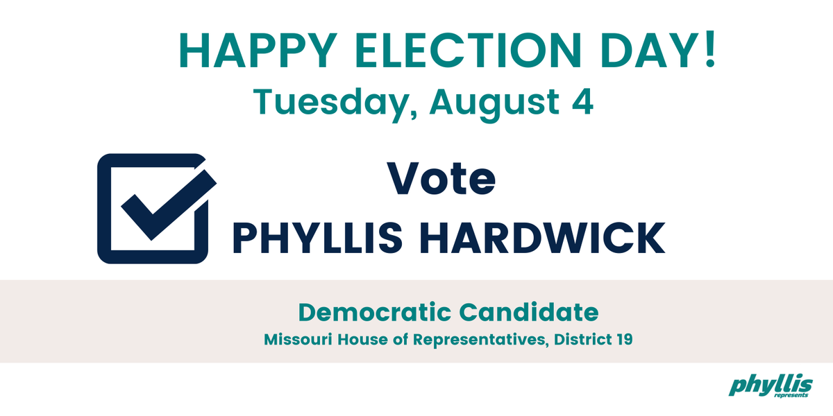 PhyllisForMO's tweet photo. Rise, shine and VOTE! I will see you at the polls, District 19. #PhyllisforMo #PhyllisRepresents https://t.co/iR8KJNs2H5