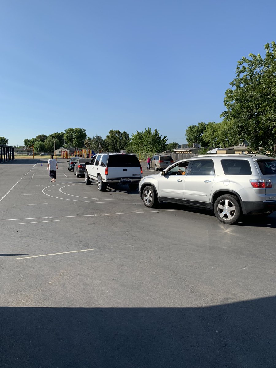 kdeirossi's tweet photo. Face masks and cars on the playground...not in the first 100 days of school book I had to read when doing teaching and admin credentials.  Glad I could support Van Buren today.  They did a great job.  A good day for @StocktonUnified https://t.co/J7HspXEvuf