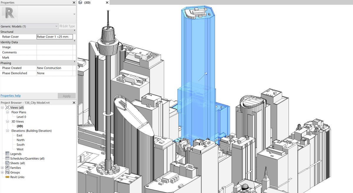 ParametricMnky's tweet photo. No more dumping city models into #Revit! We've been working on an automated solution to bring in each building as a separate element, giving you greater control over graphics and phasing. Still some refinement needed, but far better than a CAD import. https://t.co/lgOG3O7tdF