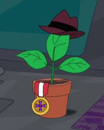 Planty the potted plant as Adam Parrish