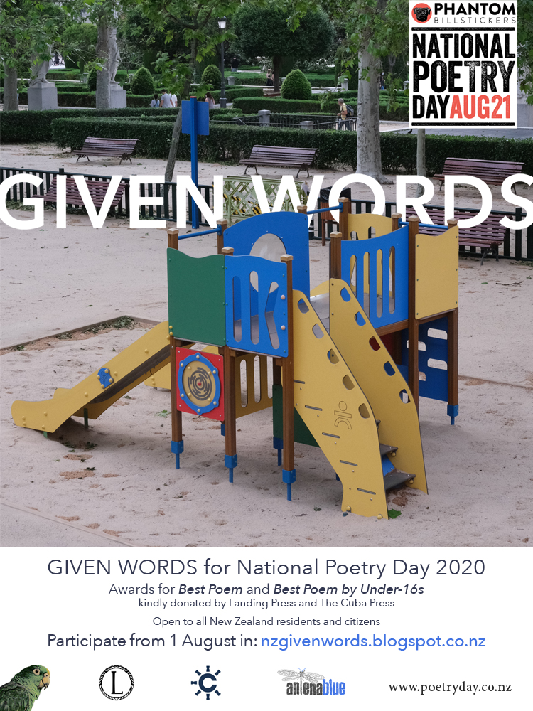 tepoumuramura's tweet photo. Who will join us and play #givenwords this year? You have until August 21 (#PoetryDay) to take the 5 given words and write a poem. #RāmereShorts friends? Find the words, and more info here: https://t.co/gfrSYikuS7 https://t.co/mtHSKPUYAe