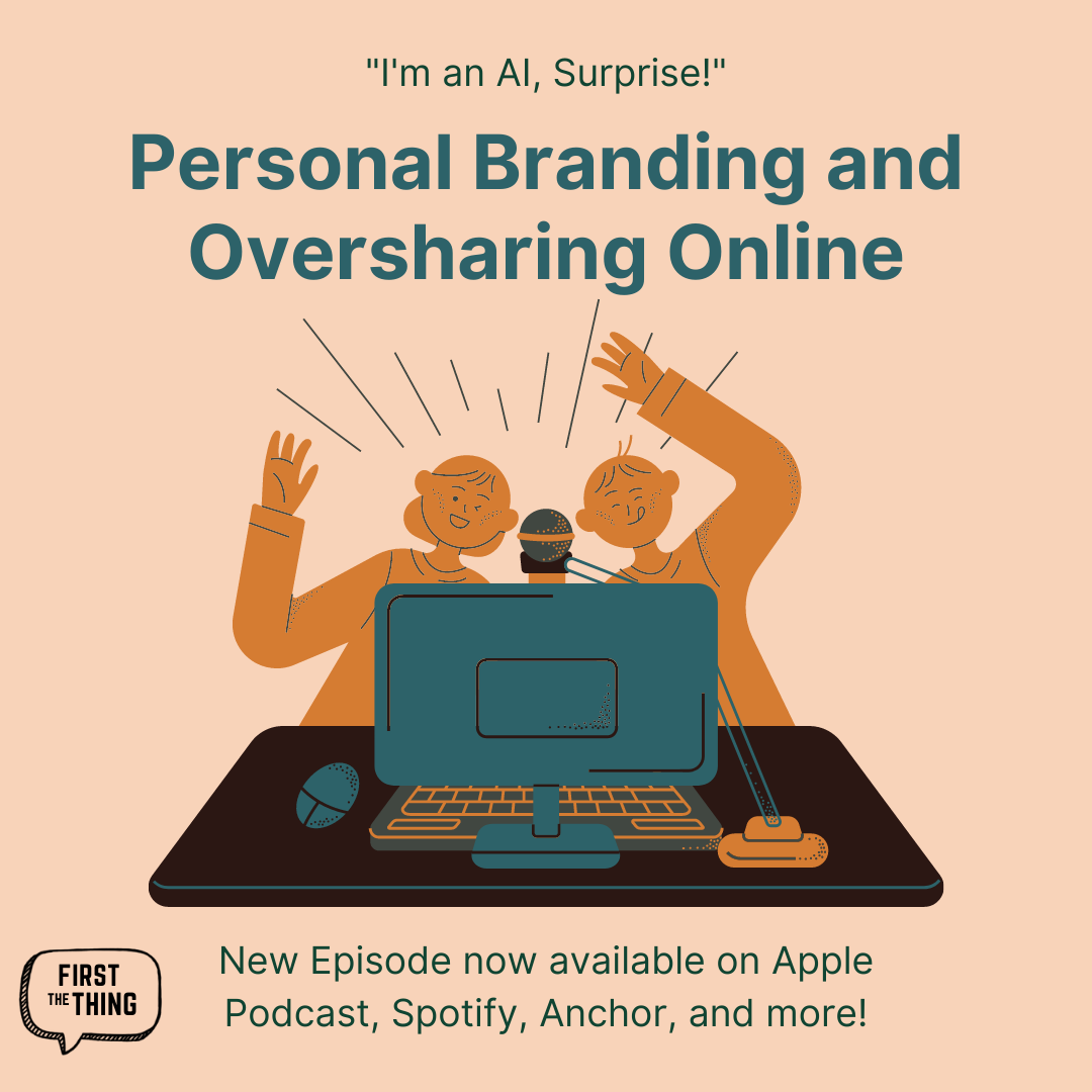 Firstthething's tweet photo. Is is better to have a persona or to be authentic online? How much should someone share about their life to strangers? On this week's episode, Hadley and Suzy discuss the "personal brands" of celebrities and influences, as well as discuss the dangers of over-sharing online. https://t.co/r3Ca6HzrBT