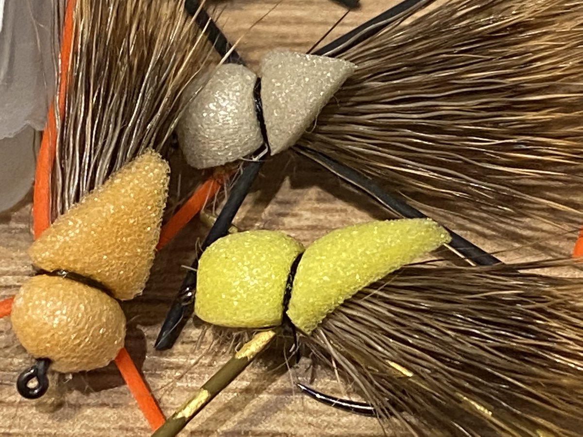 ChrisBaty73's tweet photo. Often the first fly I present to fish in the Otways - The Micro Hopper. It’s just a furry mess riding low on the surface that says “food”. These tied on #14 Hanak H 230 BL. #compleatangler #compleatflyfisher #foamfly #hanakcompetition #renzetti #candfdesign #geelong #tieyourown https://t.co/VTQhMX1Qlw
