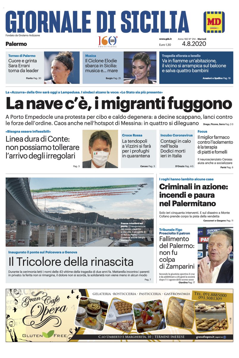 Gds It On Twitter La Prima Pagina Del Giornale Di Sicilia Oggi In Edicola Accedi Al Giornale Digitale Https T Co Tcxqy4ctrt 4agosto Https T Co N2lkrh8omr