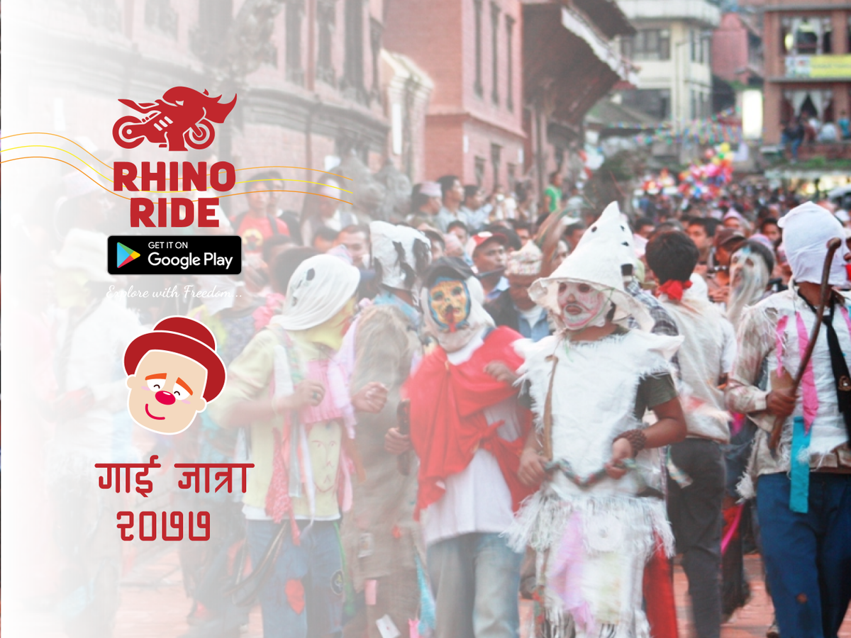 RideRhino's tweet photo. We wish you all a Happy Gaijatra. 

#GaiJatra #RhinoRide https://t.co/MwASanl4Jg