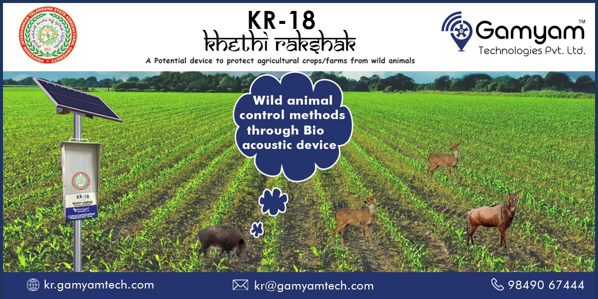 ABRConserv's tweet image. Wild animal control methods through Bio acoustic device
Learn more: agrigamyamtech.com
Contact us @ 9849067444
#protectcrops #scareanimals #protectcropsfromanimals #wildanimalscarer #scarewildanimals #protectcropsfromwildboar #protectcropsfromnilgai #protectcropsfrommonkeys