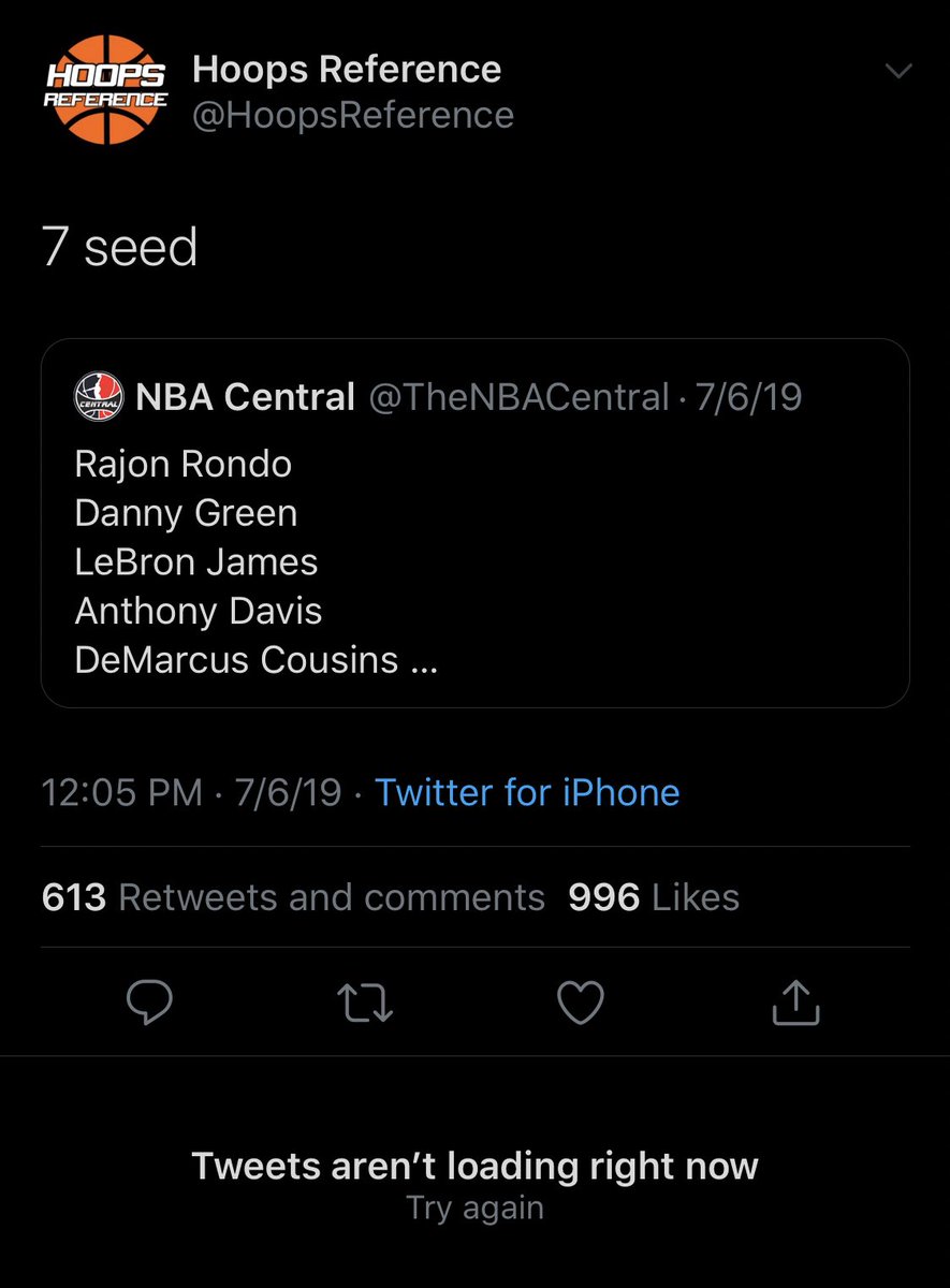 Why did you deleted the tweet <a href="/HoopsReference/">Hoops Reference</a> ?