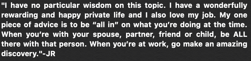 Question 12: How can one achieve a  #WorkLifeBalance?